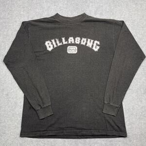 Vintage Billabong Y2K Surf Long Sleeve Men's Large Gray Graphic T Shirt